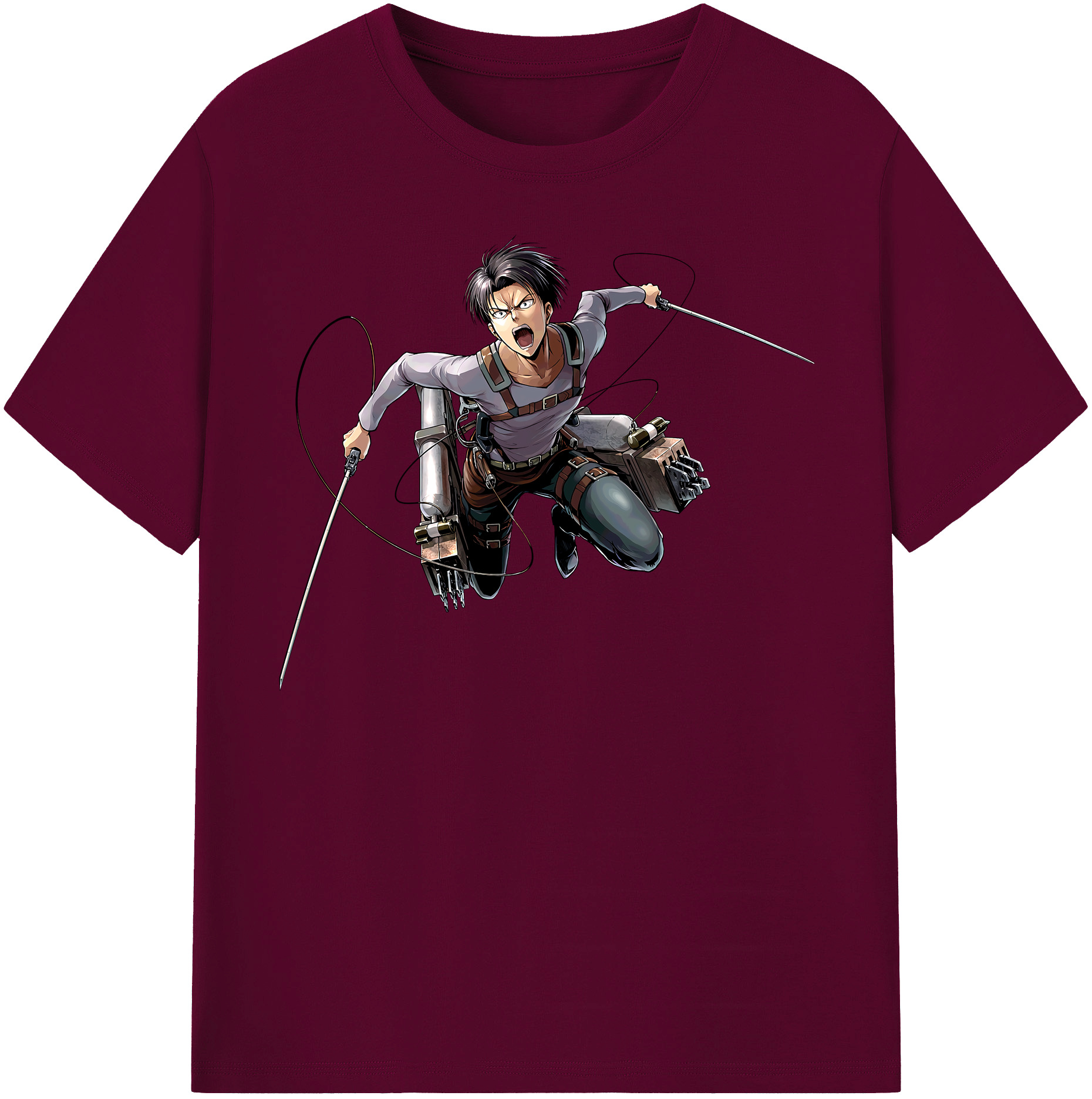 （画像用） 進撃の巨人 リヴァイ·アッカーマン Attack on Titan Levi Ackerman レディースカジュアルプリントTシャツ（綿100％）
